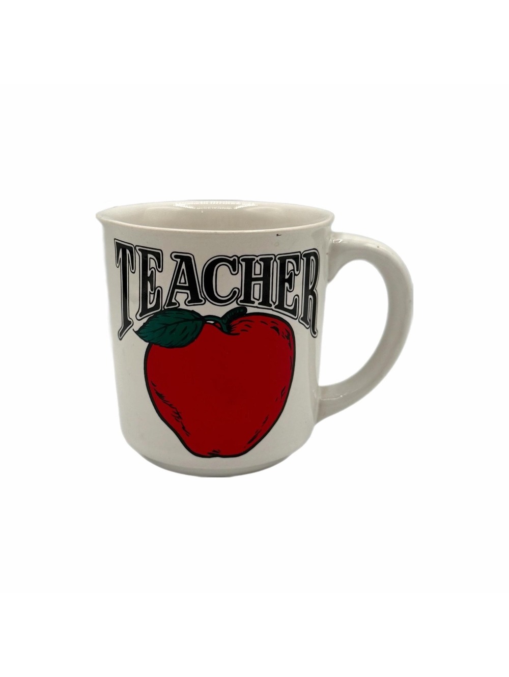 Vintage 1980s Teacher Apple Ceramic Coffee Mug - Gift